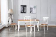 5-piece dining room set - boraam bloomington white/honey oak logo