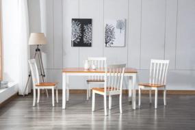 img 4 attached to 5-Piece Dining Room Set - Boraam Bloomington White/Honey Oak