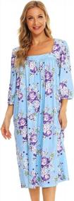 img 4 attached to Stylish And Comfortable Women'S Nightgown & House Dress With Pockets By Bloggerlove