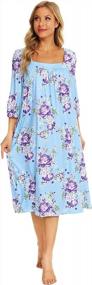 img 1 attached to Stylish And Comfortable Women'S Nightgown & House Dress With Pockets By Bloggerlove