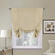 thermal insulated tie-up window shade curtain in elegant beige, 42"w x 63"l, 1 panel - by h.versailtex, ideal for small windows logo