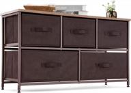 youdenova fabric 5-drawer dresser and tv stand with steel frame - stylish closet organizer and storage chest for living room and bedroom logo