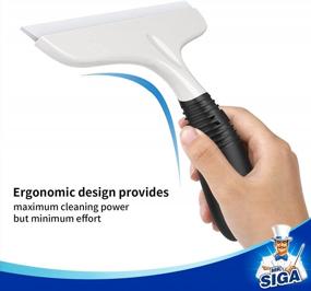 img 1 attached to Efficient Cleaning With MR.SIGA Multi-Purpose Silicon Squeegee- Perfect For Windows, Glass, And Car Windshields!