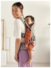 img 3 attached to BabyBjorn One Air 3D Mesh Ergo Backpack - Lightweight and Breathable Greige Baby Carrier
