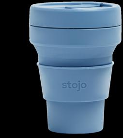 img 4 attached to STOJO reusable collapsible cup with lid for coffee to go made of food grade silicone, 355 ml coffee mug, Steel color