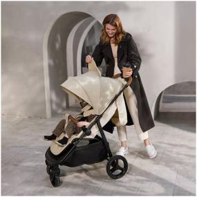 img 4 attached to Stroller Happy Baby Ultima V2 X4, beige, chassis color: black