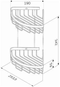 img 1 attached to Полка для ванной AM.PM Sense L A7452200 двухъярусная, хром