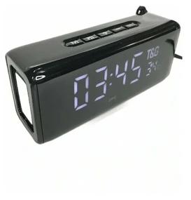 img 1 attached to 🔊 TG Portable Speaker with Clock, Alarm Clock, Bluetooth, USB, MicroSD - Compatible with iPod, iPhone, Android - Black