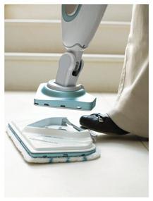 img 1 attached to Efficient Cleaning with BLACK+DECKER FSM1616 Steam Mop in White/Blue