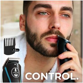 img 4 attached to Manecode 11 in 1 beard, mustache, nose, ear and body trimmer - Hair clipper with self-sharpening blades