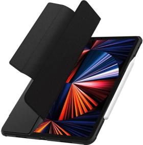 img 4 attached to Spigen Ultra Hybrid Pro Case (ACS02880) for iPad Pro 12.9" 2021 (Black)