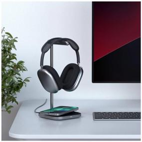 img 3 attached to Подставка для наушников с беспроводной зарядкой Satechi 2-in-1 Headphone Stand with Wireless Charger (ST-UCHSMCM)