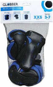 img 1 attached to Protection kit, wrist protection, knee protection, elbow protection GLOBBER Junior Protective set, river. 2XS blue