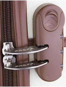 img 4 attached to Hand luggage trolley "Tour Vintage" small (S) with leather straps PROFFI TRAVEL PH10219, beige
