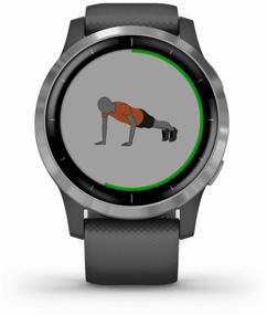 img 3 attached to Смарт-часы Garmin Vivoactive 4s Wi-Fi, серебристо-серого цвета