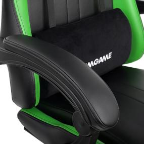 img 2 attached to Gaming computer chair VMMGAME THRONE, upholstery: imitation leather, color: acid green