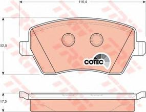img 4 attached to TRW GDB3332 Front pads RENAULT CAPTUR 13= /NISSAN NOTE 06-12 1pc