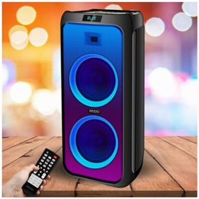 img 4 attached to 🔊 80W Acoustic Speaker GINZZU GM-215 with Backlight, BT5.0 and Powerful 5400mAh Battery