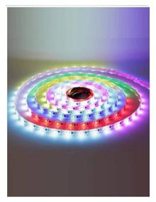 img 4 attached to 💡 5050RGB LED Ribbon Light - 5 Meters Remote Control, 12W Power Supply, 60 LEDs, Color Changing with Control Panel - SMD 5050