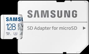 img 2 attached to Память для карты Samsung microSDXC 128 ГБ класс 10, V30, A2, UHS-I U3, Скорость чтения 130 МБ/с, адаптер для SD
