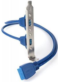 img 1 attached to Cable Gembird 2 x USB 3.0 - 20pin CC-USB3-RECEPTACLE, 0.45 m, blue