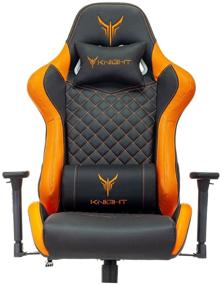 img 4 attached to Bureaucrat Knight Armor gaming chair, upholstery: imitation leather, color: black/orange