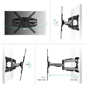 img 2 attached to Wall mount ONKRON M5 for TV 37"-70", tilt-swivel, up to 36 kg, black