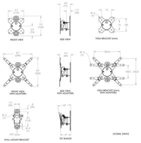 img 1 attached to Wall bracket OMNIMOUNT OS40TP, black