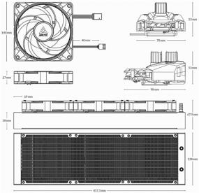 img 4 attached to Water Cooling System for Arctic Liquid Freezer II 420, Black/ARGB