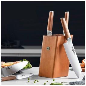 img 4 attached to HUOHOU Molybdenum Vanadium Steel Kitchen Knife Set (HU0158), 6pcs, HUOHOU Molybdenum Vanadium Steel Kitchen Knife Set