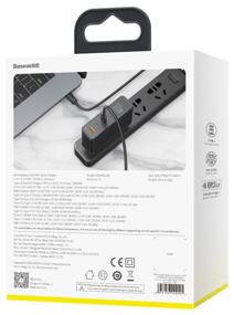 img 4 attached to Беспроводная зарядная станция Baseus GaN Mini Quick Charger C+C+U + кабель Type-C-Type-C, черный