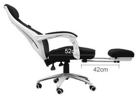 img 2 attached to 🪑 Hbada 77WMJ Computer Chair: Textile Upholstery, Sleek Black/White Design for Office Comfort