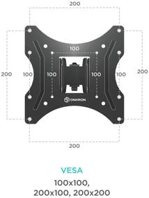 img 4 attached to Wall bracket ONKRON M2S for TV 17"-43", tilt-swivel, up to 35 kg, black