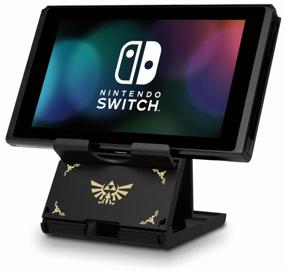 img 1 attached to HORI Подставка PlayStand Zelda Edition для консоли Nintendo Switch (NSW-085U) черный/золотистый