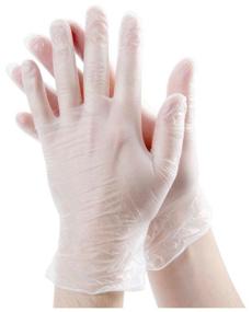 img 1 attached to Disposable gloves, vinyl, 100 pcs, S, transparent