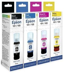 img 3 attached to Ink Revcol 101/103 for Epson L1110/ L3150/ L5190, 4 colors of 70ml, Dye (Premium)