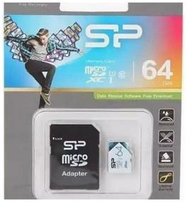 img 4 attached to Memory Card Silicon Power microSDXC 64 GB Class 10, UHS-I, R/W 85/15 MB/s, adapter to SD