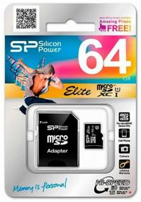 img 4 attached to 💾 Silicon Power MicroSDXC 64 GB Class 10, UHS Class 1: High-Speed R/W (85/15 MB/s) Memory Card