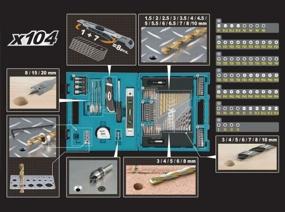 img 4 attached to Tool kit Makita D-31778, 104 pcs., gray