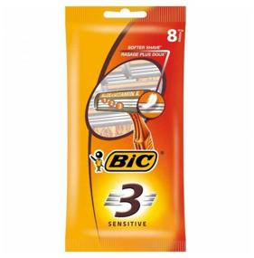 img 4 attached to 🪒 Bic 3 Sensitive Disposable Razor: 8 Pack for Gentle Shaving