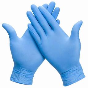 img 3 attached to Gloves Wally Plastic nitrile, 50 pairs, size S, color blue