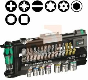 img 4 attached to Bit set WERA WE-056490 Tool-Check PLUS and sockets with ratchet and bit holder, 39 pieces