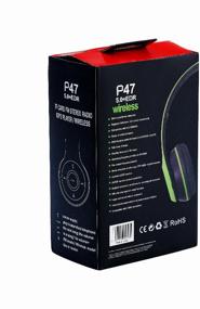 img 2 attached to 🎧 Green P47 Multi On-Ear Bluetooth Headphones with Microphone - Wireless Headphones