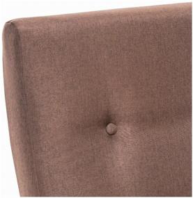 img 4 attached to Wenge Brown Fabric Armchair by Leset