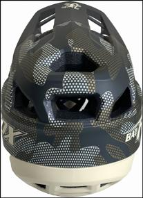 img 1 attached to Bicycle full face helmet (size XL 60-61cm, black camouflage color)