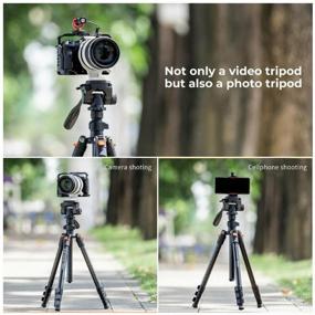 img 4 attached to Video tripod for camera and smartphone K&F Concept K234A0 Video Head (45-174 cm)