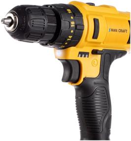img 4 attached to MANCRAFT Cordless drill driver 24 V, 3500 rpm, professional drill with 2 speeds in a case with accessories, flashlight, reverse, charger