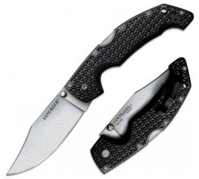 img 1 attached to Folding knife Cold Steel Voyager Large Clip Point Plain Edge (29AC) black