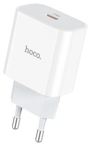 img 4 attached to Wall charger fast PD 3.0+QC 3.0 USB Type-C with Type-C cable - Lightning Hoco C76A Plus - White