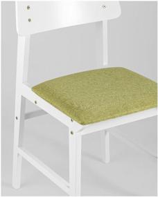 img 4 attached to Dining chair ODEN WHITE, upholstered seat, olive (set of 2 pcs)